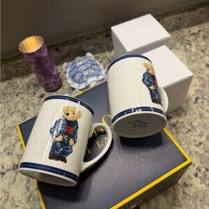Ralph Lauren POLO Bear RL Logo Set of Two Mugs With Box